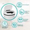 Dkelincs 13 Gallon Kitchen Trash Can Garbage Can with Lid Automatic Touch Free Stainless Steel Trash Can for Home Office Living Room Bedroom, 50 Liter White view 3