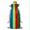 10 Pack Wine Bottle Bags, Mexican Serape Colorful Stripes Wine Bottle Cover with Drawstring, Rainbow Parallel Lines Gift Bag for Champagne, Wedding, Birthday, Party view 2