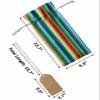 10 Pack Wine Bottle Bags, Mexican Serape Colorful Stripes Wine Bottle Cover with Drawstring, Rainbow Parallel Lines Gift Bag for Champagne, Wedding, Birthday, Party view 3