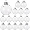 15 Pcs DIY Clear Fillable Christmas Ornaments, 2.36Inch Transparent Shatterproof Plastic Christmas Decorative Balls for Christmas, Halloween, Birthday, Wedding Decor, DIY Crafts Decorations (60 mm) view 1