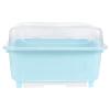 Operitacx Kitchen Dish Drying Rack Box with Lid 13X10.2X7.9 Inch Cutlery Organizer for Bowls and Chopsticks Covered Storage Solution for Home and Restaurant view 1