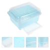 Operitacx Kitchen Dish Drying Rack Box with Lid 13X10.2X7.9 Inch Cutlery Organizer for Bowls and Chopsticks Covered Storage Solution for Home and Restaurant view 4