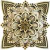BHDecor Home Wall Decor  Multilayered Laser Cut Carved Elegant Wooden Mandala Hanging MDF Panels for Decoration - Rustic Contemporary Artwork 11.8 x 11.8 inch (30cm) view 1