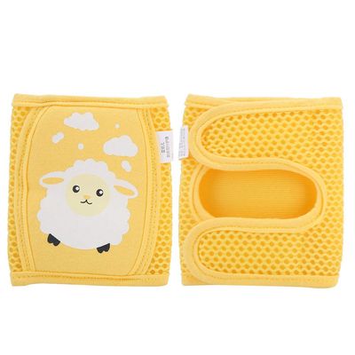Baby Toddler Knee Pads, Polyester Knee Pads, Toddlers Crawling Protector Leg Soft Pads for Summer Yellow Sheep