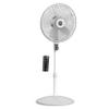 Lasko EcoQuiet Oscillating Pedestal Fan with Whisper Quiet DC Motor, 12 Speeds, 8 Hour Timer, Adjustable Height, Remote Control, White, S18705, Large view 1