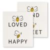 Abbott Collection Bee Loved Amazing Swedish Dish Cloths, Set of 2 - Cellulose/Cotton (6.5x8 L) view 1