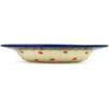 Polmedia Polish Pottery Pasta Bowl 9-inch UNIKAT - Pink Forget Me Not Pattern Handmade in Boleslawiec Poland by Ceramika Artystyczna + Certificate of Authenticity view 3