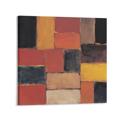 Sean Scully Wall of Light, Red Summer Large Canvas Print Famous Painting Abstract Painting Office Home Wall Art Classroom Library Coffee Shop Wall Decoration Painting Oil on Canvas Print Photo Art Pai