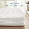 Yatas BEDDING Quilted Mattress Protector,Machine Washable and Easy Care, Superior Protection,100% Natural Cotton Cover and Fluffy Filling,White (California King) - 71"x85" - 14" Deep Pocket view 2