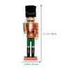 LUOZZY Wooden Nutcracker King Christmas Nutcracker Ornament Nut Cracker Doll Figure Toy for Party Desktop Ornament view 2