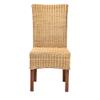 Bali & pari Shamara Modern Bohemian Natural Rattan and Mahogany Wood Dining Chair view 4