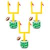 Beistle 3 Piece Novelty Inflatable Goal Post Drink Coolers with Football Decorations Game Day Party Beverage Holders, 74" x 28", Green/Yellow/White/Brown/Orange view 1