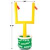 Beistle 3 Piece Novelty Inflatable Goal Post Drink Coolers with Football Decorations Game Day Party Beverage Holders, 74" x 28", Green/Yellow/White/Brown/Orange view 3