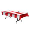 Beistle Red & White Stripes Tablecovers, 54 x 108, 2 Pieces  Plastic Table Cloth, Carnival Theme Party Decorations, Circus Decorations, Carnival Table Cloths, Independence Day view 3