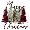 Merry Christmas Trees Ready to Press Sublimation Transfer, Buffalo Plaid Leopard Sub, Sublimation Design, Ready to Use, Adult/Kid T-Shirt (Adult x5) view 1
