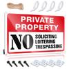 Funny Bar Decor Private Property No Trespassing Sign,No Loitering Sign,No Soliciting Sign for Homemetal Sign Metal Sign Cave Door Sign Funny Sarcastic Signs ( Size : 20X30CM ) view 1