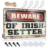 Funny Bar Decor Beware of Irish Setter Metal Sign Cave Door Sign Funny Sarcastic Signs ( Size : 20X30CM ) view 1