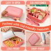 Bentgo Kids Bento-Style 5-Compartment Leak-Proof Lunch Box - Ideal Portion Sizes for Ages 3 to 7 - Durable, Drop-Proof, Dishwasher Safe, PFAS & BPA-Free & Made with Food-Safe Materials (Coral) view 4