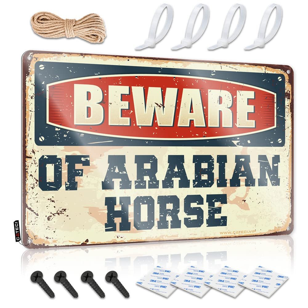 Decor Signs Beware of Arabian Horse Metal Sign Men Accessories Cool Garage Stuff for Men ( Size : 30X40CM )