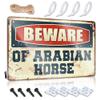 Decor Signs Beware of Arabian Horse Metal Sign Men Accessories Cool Garage Stuff for Men ( Size : 30X40CM ) view 1
