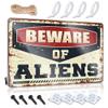 Man Cave Basement Decor Beware of Aliens Metal Sign Bar Decorations for Man Cave Man Cave Accessories ( Size : 20X30CM ) view 1