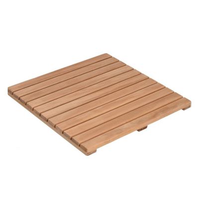 ZXCVBAS Teak Shower Mat, Luxury Spa Mat, Wooden Mat for Bathtub,Bamboo Bath Mat for Bathroom Floor, Outdoor Shower,Anti-Slip Wooden Bath Mat,Protective Water-Resistant Coating,60x100cm/24x39in