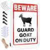Funny Signs for Man Cave Garage Beware! Guard Goats On Duty Metal Sign Funny Office Decor Man Cave Gifts for Him ( Size : 30X40CM ) view 1