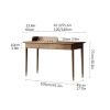 Study Computer Desk Simple Ash Wood Desk 1.2m 1.4m Wooden Home Office Desk Writing Studying PC Workstation with Double Drawer and Corner Baffle Home Office Writing Desk ( Table length : 1.4 meters ) view 3