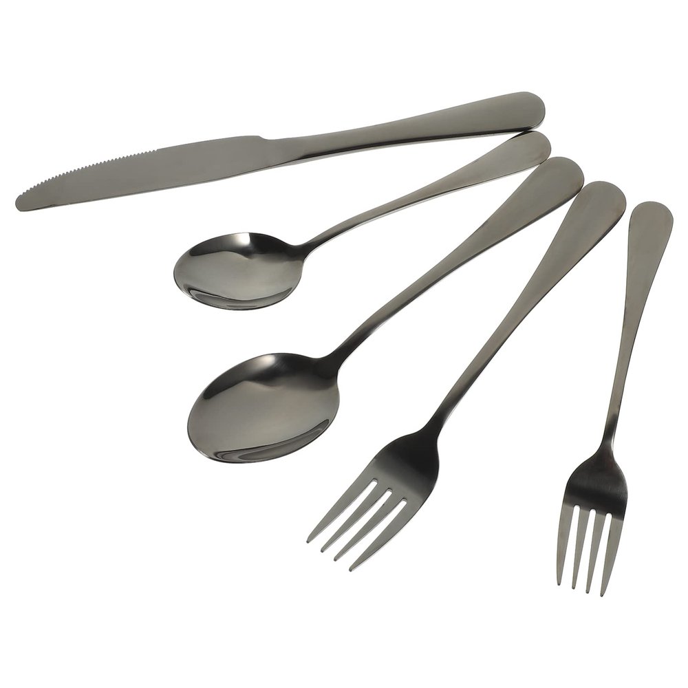 CALLARON Black Forks and Spoons Set Stainless Steel Fork Spoon Set for Fine Dining