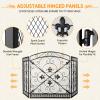 WICHEMI 3 Panel Fireplace Screen for Fireplace Cover Fireplace Screens Stand Alone 52.4 x 31inch Wrought Iron Black Metal Spark Guard Fireguards Mesh Cover Fence Fire Place Standing Gate (Style 3) view 3