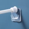 2/4PCS Shower Curtain Rod Mount Holder for Wall Adhesive Bathroom Shower Rod Tension Retainer No Drilling Stick for Closet,Small,2pcs view 3