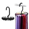 2Pack Circular Tie Hanger Updated Twirl Tie Rack Adjustable Twirl Tie Rack Tie Belt, Multipurpose Organizer for Closet Storage view 1