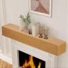 Mederlo 48"9"6" Rustic Wood Fireplace Mantel | Wall-Mounted & Floating Shelf for Home Decor view 1