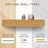 Mederlo 48"9"6" Rustic Wood Fireplace Mantel | Wall-Mounted & Floating Shelf for Home Decor view 4