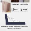 Fleece Headboard Pillow Bed Backrest Cushion,Large Daybed Pillows Upholstered Wedge Pillow Sponge Filling Reading Pillow Back Lumbar Support Pad Full Size,B,No headboard 78.7"/200cm view 4