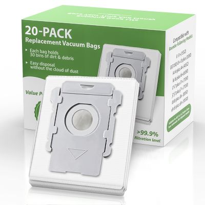 20 Pack Vacuum Bags for iRobot Roomba i7 i7+ i8 i8+ i3 i3+ i4 i4+ i6 i6+ j7 j7+ j9+ s9+ 104 105 405 504 505 705 Combo 10 Max, i s j Vac Series, All Clean Base Automatic Dirt Disposal Bags
