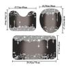 4 Pcs Glitter Diamond Shower Curtain Sets, Black Silver Shiny Drips Bath Decor with Mat and Toilet Lid Cover, Deep Grey Luxury Texture Colorful Bling Modern Bathroom Curtain with 12 Hooks, 72 x 72 in view 3
