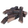 GasSaf Large Gas Fireplace Logs, 10 Piece Ceramic Fire Logs for Fire Pit and Fireplace, Ventless, Vented, Gas Inserts, Electric, Realistic Fake Fireplace Logs view 2