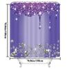 4 Pcs Glitter Diamond Shower Curtain Set, Purple Shiny Drip Bath Decor with Non-slip Rug and Toilet Lid Cover, Lavender Luxury Texture Colorful Bling Modern Bathroom Curtain with 12 Hook, 72 x 72 inch view 2