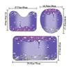 4 Pcs Glitter Diamond Shower Curtain Set, Purple Shiny Drip Bath Decor with Non-slip Rug and Toilet Lid Cover, Lavender Luxury Texture Colorful Bling Modern Bathroom Curtain with 12 Hook, 72 x 72 inch view 3