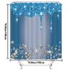 4 Pcs Glitter Diamond Shower Curtain Sets, Blue Shiny Drips Bath Decor with Rugs and Toilet Lid Cover, Fresh Color Luxury Texture Elegant Sequin Bling Modern Bathroom Curtain with 12 Hooks, 72 x 72 in view 2
