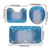 4 Pcs Glitter Diamond Shower Curtain Sets, Blue Shiny Drips Bath Decor with Rugs and Toilet Lid Cover, Fresh Color Luxury Texture Elegant Sequin Bling Modern Bathroom Curtain with 12 Hooks, 72 x 72 in view 3