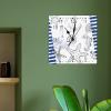 Beach House Wood Clock Seashells Starfish Seahorse Blue Stripes Square Clock Octopus Sea Life Wood Wall Clocks Silent Clock Farmhouse Wall Decor 10inch Wood Clock for Home Office School view 4