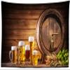 BELECO Oktoberfest Tapestry Wall Hanging for Bedroom Living Room Dorm Decor 106x70 Inch Bavarian Beer Festival Party Decorations Banner Beer Barrel Wooden Board Decor German Theme Party Supplies view 1