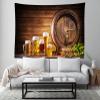 BELECO Oktoberfest Tapestry Wall Hanging for Bedroom Living Room Dorm Decor 106x70 Inch Bavarian Beer Festival Party Decorations Banner Beer Barrel Wooden Board Decor German Theme Party Supplies view 2