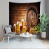 BELECO Oktoberfest Tapestry Wall Hanging for Bedroom Living Room Dorm Decor 106x70 Inch Bavarian Beer Festival Party Decorations Banner Beer Barrel Wooden Board Decor German Theme Party Supplies view 3