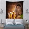 BELECO Oktoberfest Tapestry Wall Hanging for Bedroom Living Room Dorm Decor 106x70 Inch Bavarian Beer Festival Party Decorations Banner Beer Barrel Wooden Board Decor German Theme Party Supplies view 4