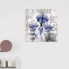 Beach Theme Ocean Blue Jellyfish Wooden Decorative Clocks Silent Non Ticking Wall Clock Beach House Tuscan Country Style Wood Wall Clock Blue Octopus Square Wall Clock for Laundry Room 10inch view 3