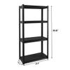 4 Tier Metal Storage Rack, Adjustable Storage Rack, Suitable for Kitchen Microwave Shelf, Room Bookshelf view 3