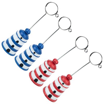 FOMIYES Lighthouse Memo Clips 4 Pack Resin Card Holders for Notes